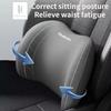 2pcs Ergonomic Car Seat Neck and Lumbar Support Pillow Set 2 In 1 Sponge Rubber Cervical Support with Adjustable Backrest Pillow
