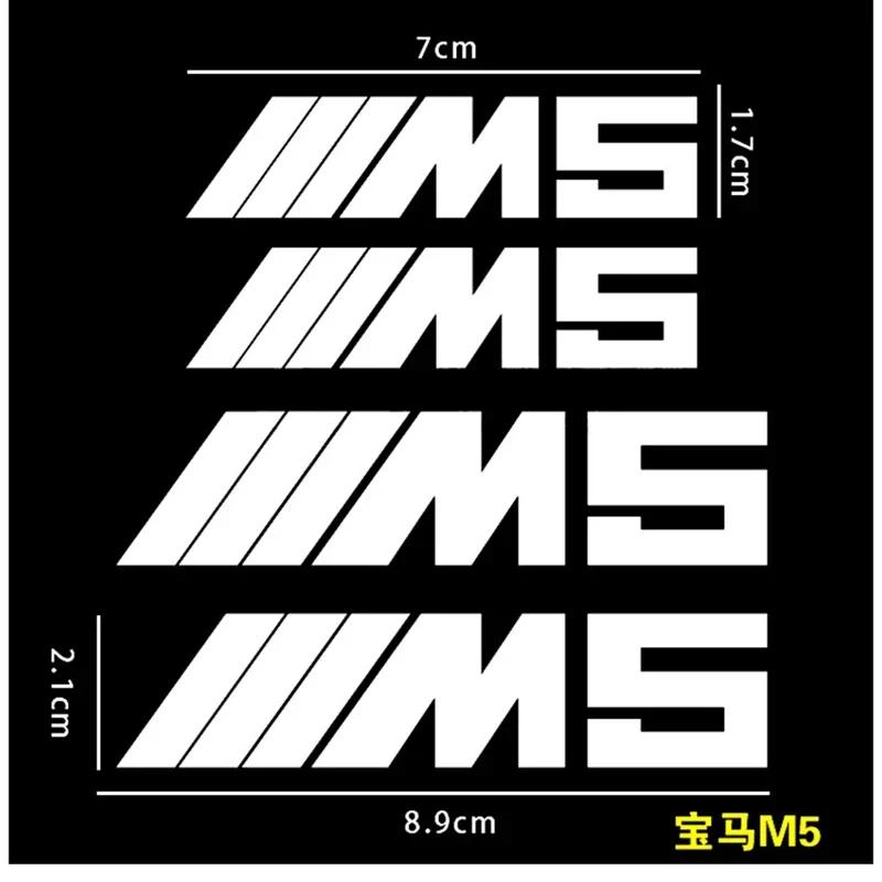 

4pcs Car brake Caliper Sticker For bmw M Sticker X1 X3 X4 X5 X6 X7 e46 e90 f20 e60 M3 M5 M6 Car accessories styling BMW