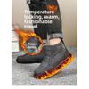 Men's Shoes with Plush and Thick Cotton Boots, Winter New Style with Plush Lining, Outdoor One Foot Casual Walking Snow Boots