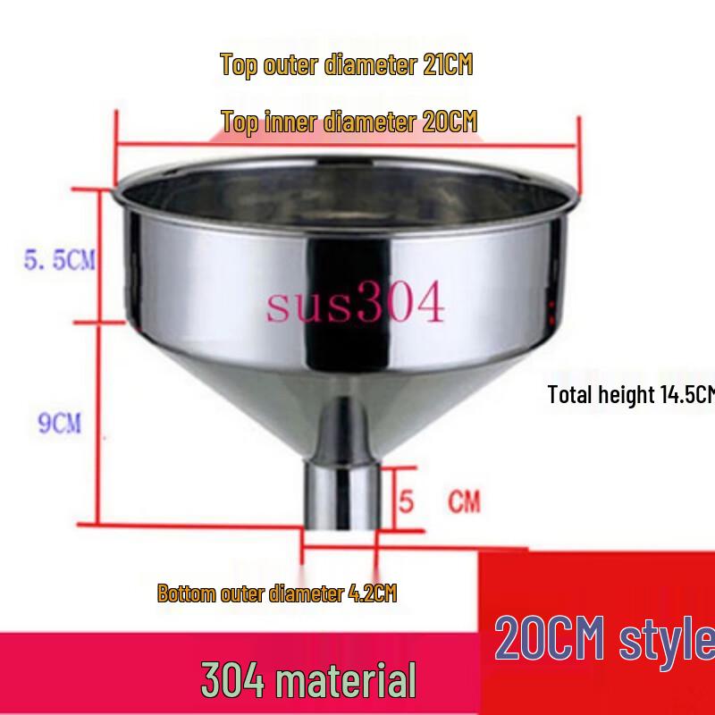 

304 Stainless Steel Large Diameter Multi-Purpose Funnel Set