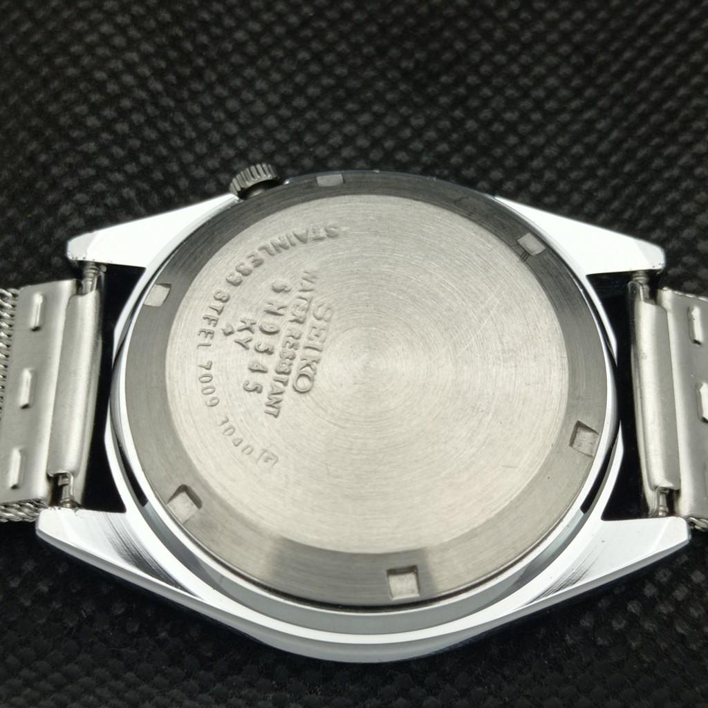 REFURBISHED VINTAGE SEIKO 5 AUTO 7009A JAPAN MENS D/D RED WATCH 593a-a311238-9