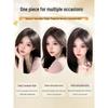 Sky Wig Female Clip-in Topper: Real Hair Volume Enhancer for Concealing White Hair, Seamless Invisible Replacement.