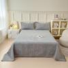 Neue einfarbige Milchfleece-Vierjahreszeiten-Verdickte Bettdecke gesteppt gepolsterter Saum doppelseitige Fleece-Decke Dreiteiliges Set