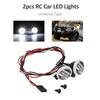 2pcs RC Car LED Light Kit with Lampshade White Lights 5.5 11V RC Decoration Common LEDs RC Accessories