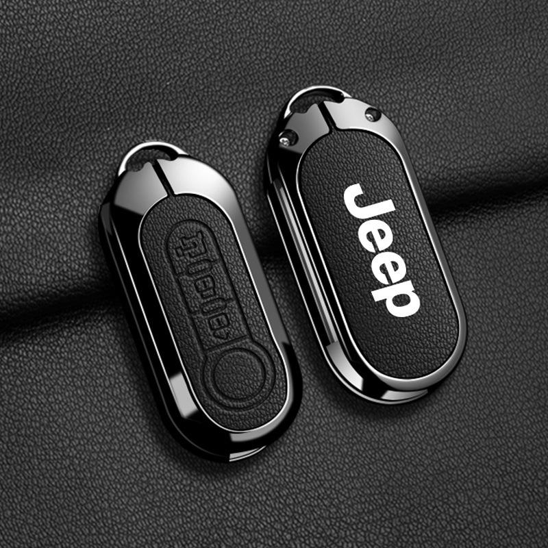 Compatible Jeep Key Case for Compass, Renegade, Cherokee, Grand Commander, Grand Cherokee
