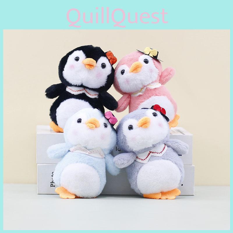 Adorable Cute Penguin Plush Toy Keychain Doll With Soft Short Fur And Colorful Hats