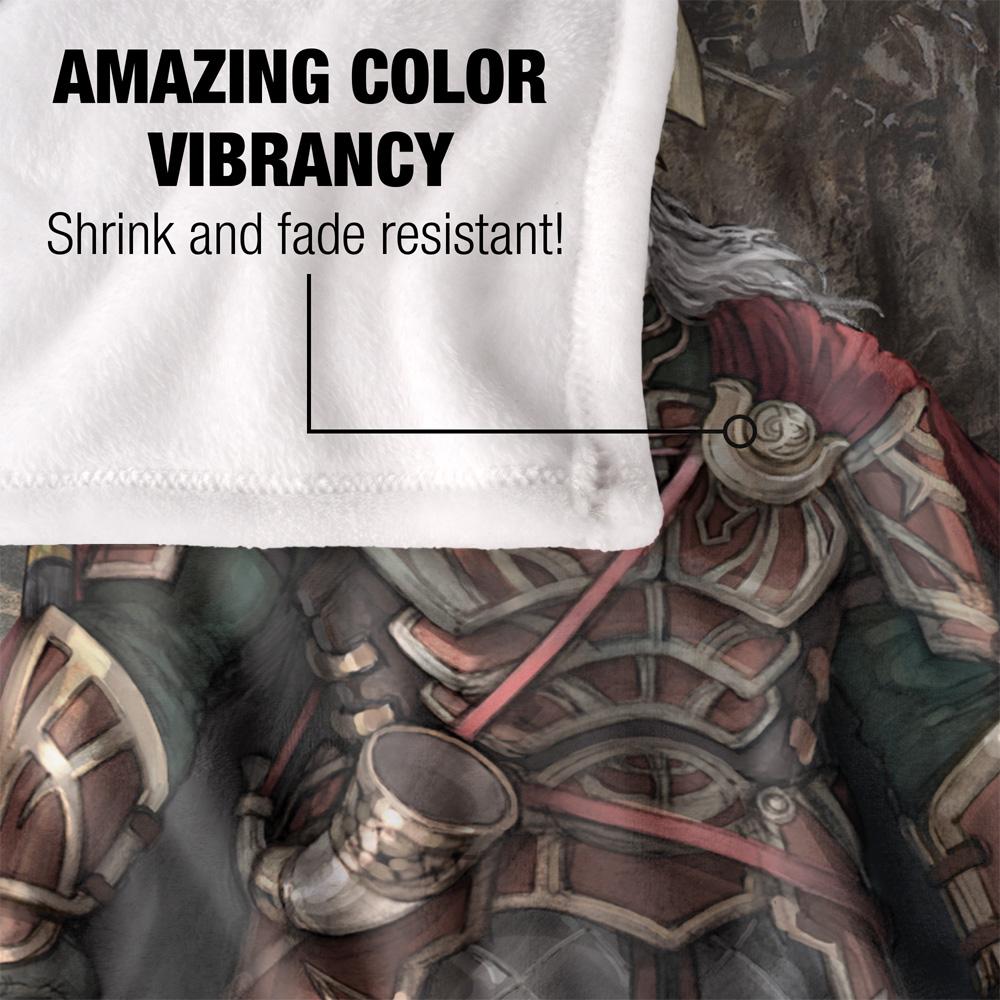 LORD OF THE RINGS The War Of The Rohirrim Silky Helm Hammerhand Supersoft Blanket