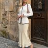 2026 Color Block Button Pullover: Women's Loose Round Neck Sweater in Gentle Style