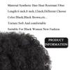 LUPU Afro Puff Chignon Synthetischer Haarknoten Kurzer Kinkys Curly Kordelzug Pferdeschwanz für schwarze Frauen Afroamerikanische Haarteile