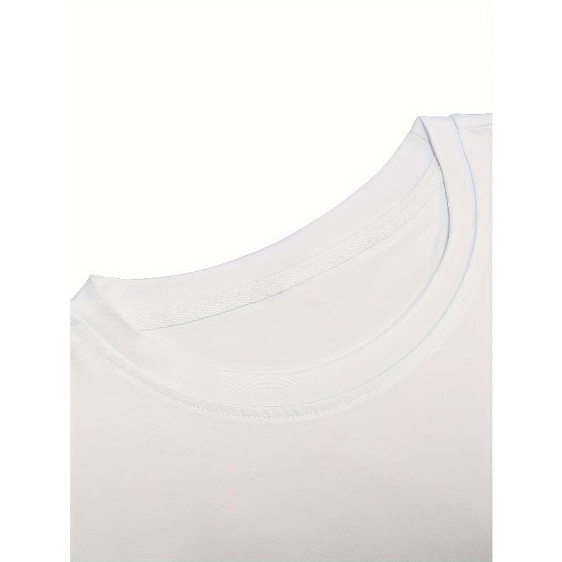 European sizes Letters Print Tops Men's T-shirt, Summer Trendy Casual Short Sleeve Tees, Outdoor Sports Clothing, Big & Tall Guys, Leisurewear