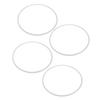 4Pcs 16 Inch Wheel Rim Protector Ring Anti Scratch Self Adhesive Wheel Rim Guard Trim Ring for Flat Rim Edge Car White