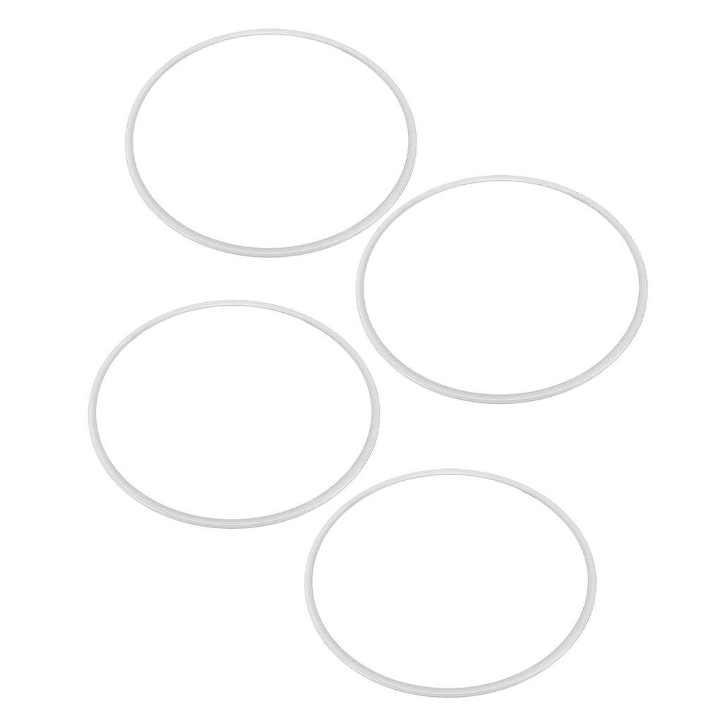 4Pcs 16 Inch Wheel Rim Protector Ring Anti Scratch Self Adhesive Wheel Rim Guard Trim Ring for Flat Rim Edge Car White