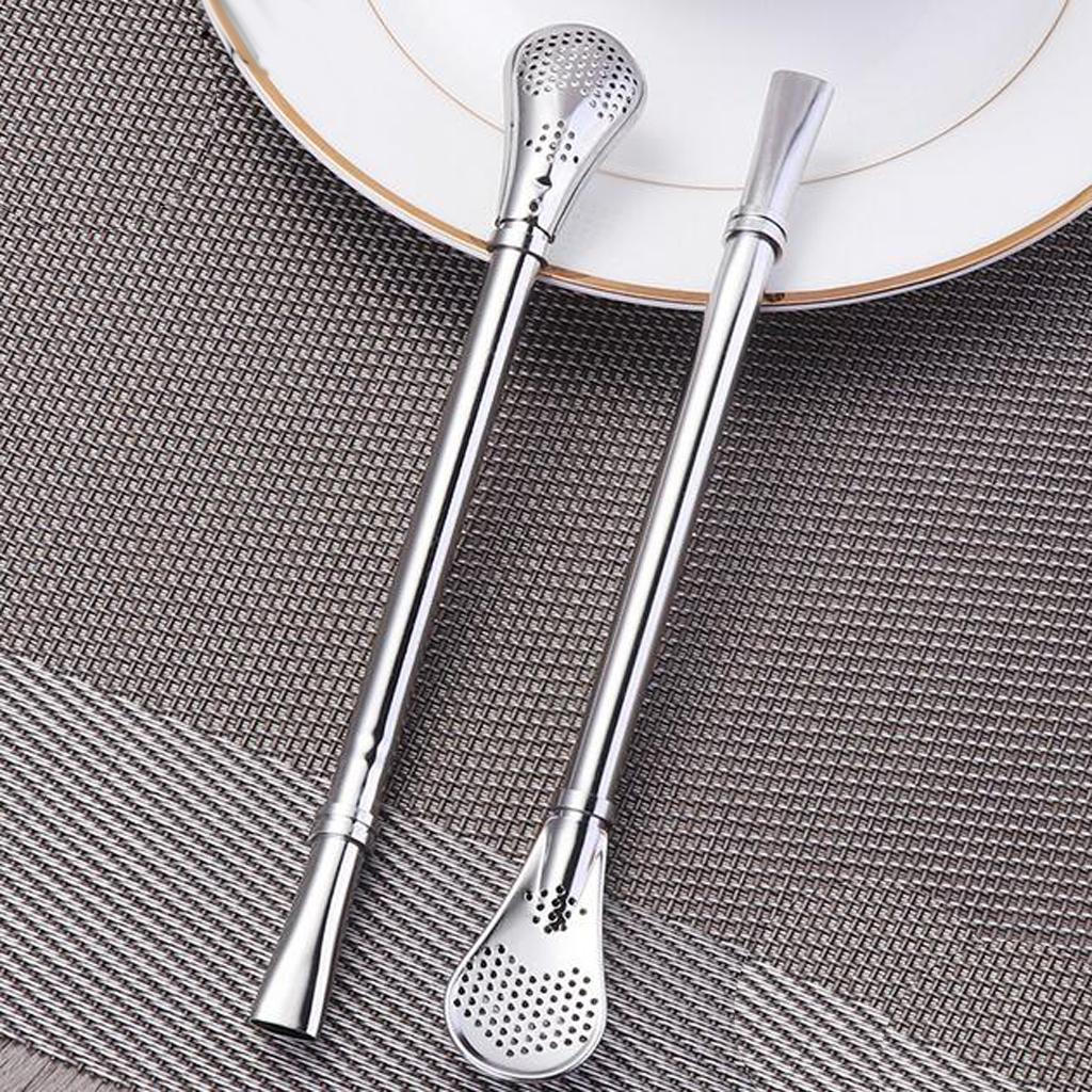 Tea Straws Filtered Spoons Juice Coffee Drinking Straw 6 Colors