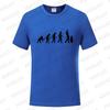 Fashion Brand Clothing Golf Evolution of Man Men's Tee Shirt Round Neck Shirt Short Sleeve Breathable Fashion Casual Shirt Tops