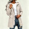 Women's Hooded Rain Jacket - Lightweight Outdoor Windbreaker with Adjustable Waist - Raincoat for Hiking, Travel, Daily Wear