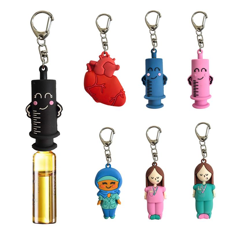 Syringe-Shaped Ampoule Bottle Opener Keychain Rubber Cutter Aid Medication Vial Breaker Tool For Home Nurses And Doctors