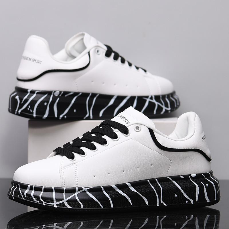 

Весна и осень 2025 года, модные новые дизайнерские белые туфли, мужская спортивная обувь на толстой подошве, женская повседневная обувь для тенниса 38