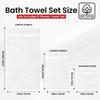 Luxury 100 Cotton Towel Set 8 Piece Bathroom Towel Set 2 Bath Towels 2 Hand Towels 4 Washcloths Soft Absorbent Towels for Bathr