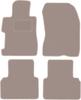 Beige Velours-Fußmatten für: Honda Civic VIII 4D Limousine (2006-2011)