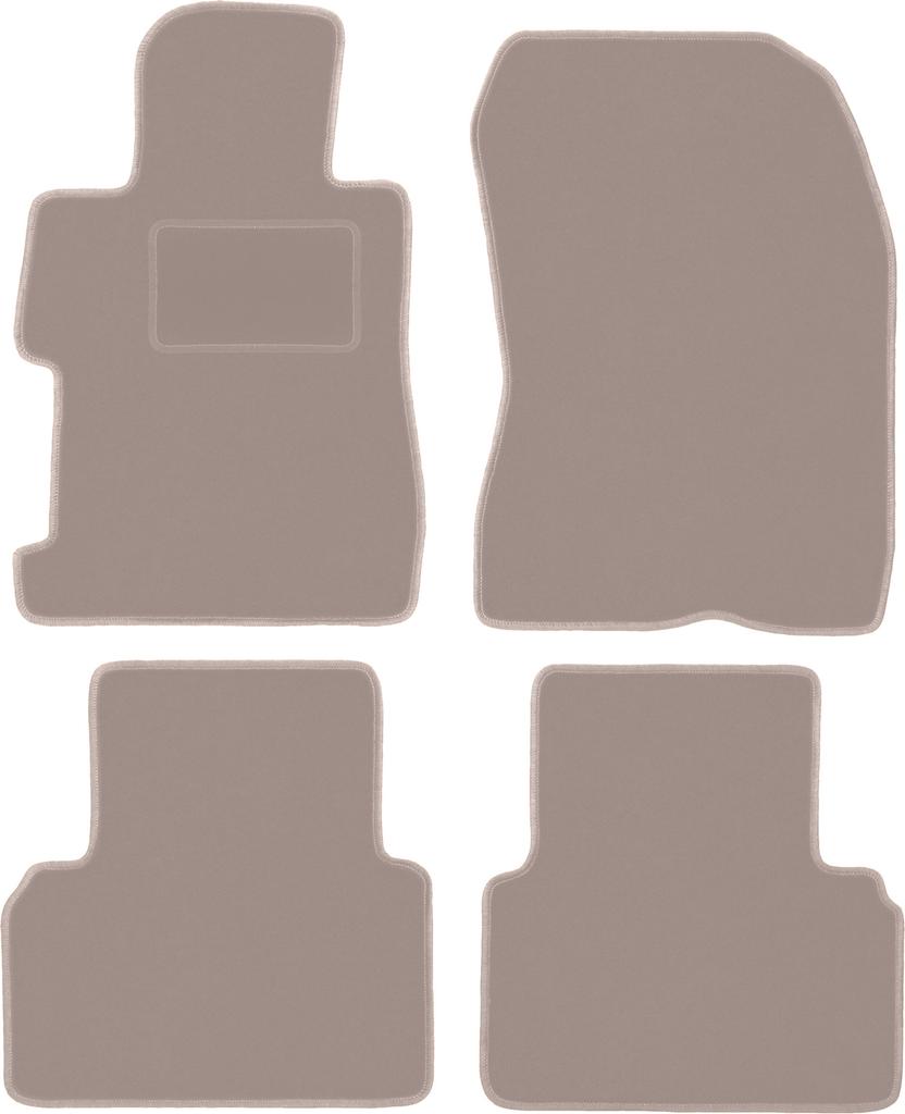 Beige Velours-Fußmatten für: Honda Civic VIII 4D Limousine (2006-2011)