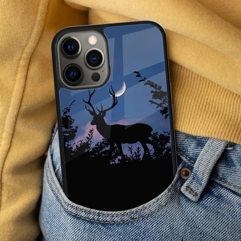 Deer Hunting Animal Soft Phone Case for iPhone 17 Air 16e Pro Max 15 Pro 13 14 Plus 11 12 MagSafe Magnetic Coque
