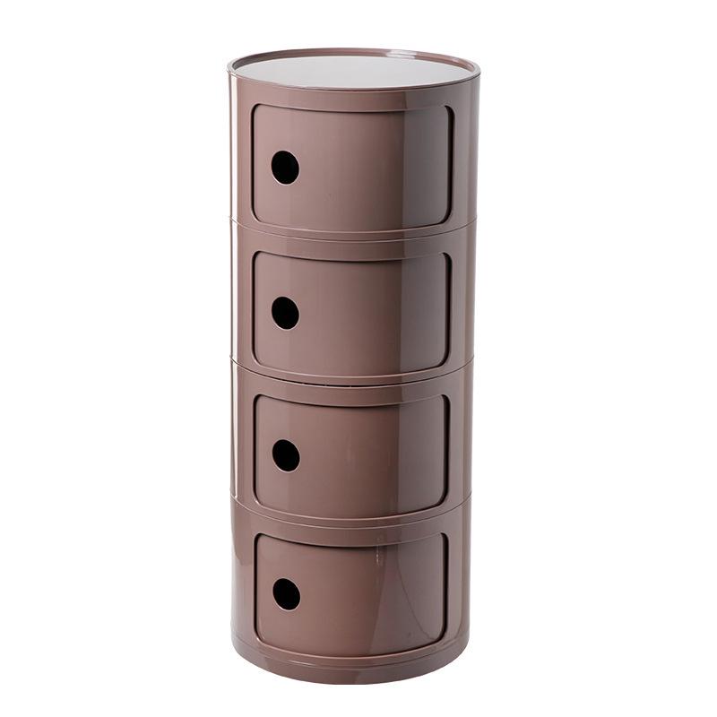 Table de Chevet Ronde Blanche Minimaliste Nordique - Moderne, Meuble Petit et Créatif au Design Simple