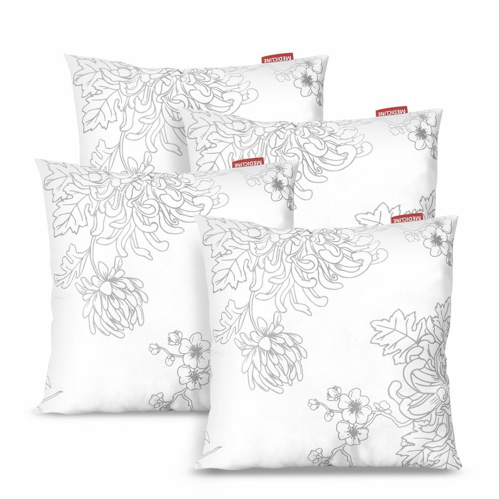 Anti-Allergy Pillow Microfiber Floral Silicone Various Sizes