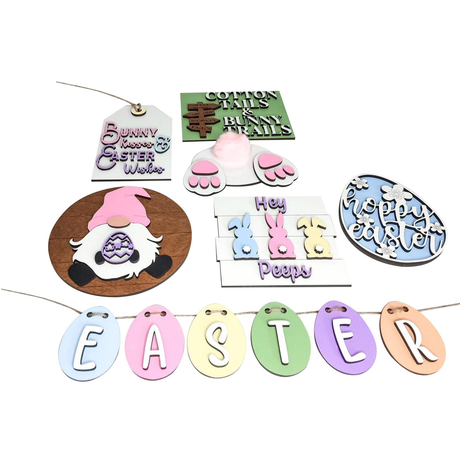 

Easter Tiered Tray Ornament Decorative Home Decoration