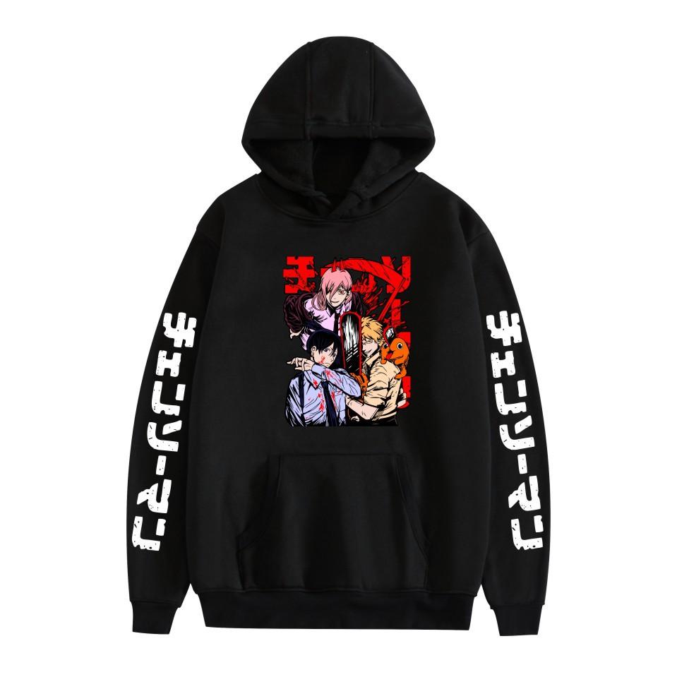 

Chainsaw Man Hoodie Sweatshirt for Mens Womens Unisex Graphic Printed Cool Streetwear Hoodie XS чёрный