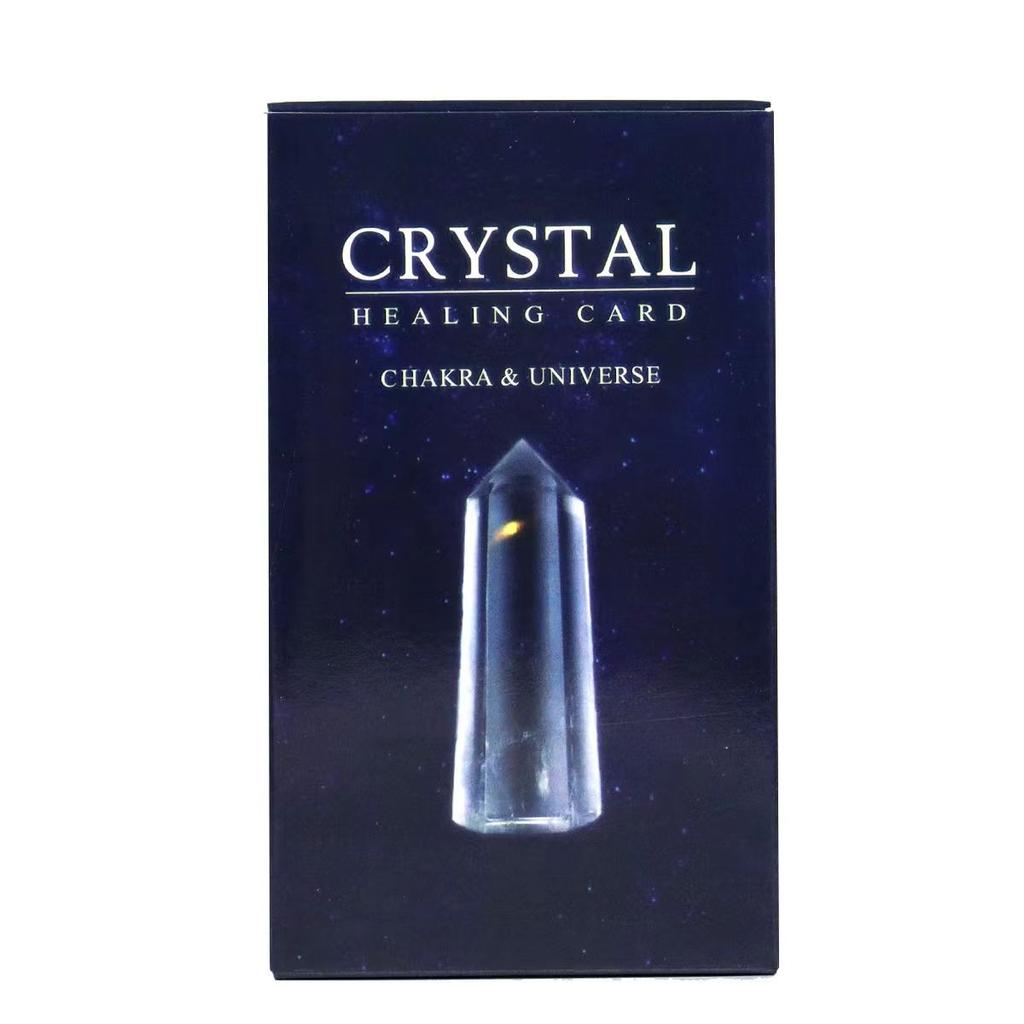 Léčivé karty 10,3*6cm krystaly, elektronický průvodce hry Oracle Deck Games 60 ks karet (48 křišťálových karet a 12 karet zvěrokruhu)