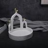 Gold and White Mosque Tower Model with Storage Box,Ramadans Eid Home Decors Decorative Ornament for Table Bookshelf
