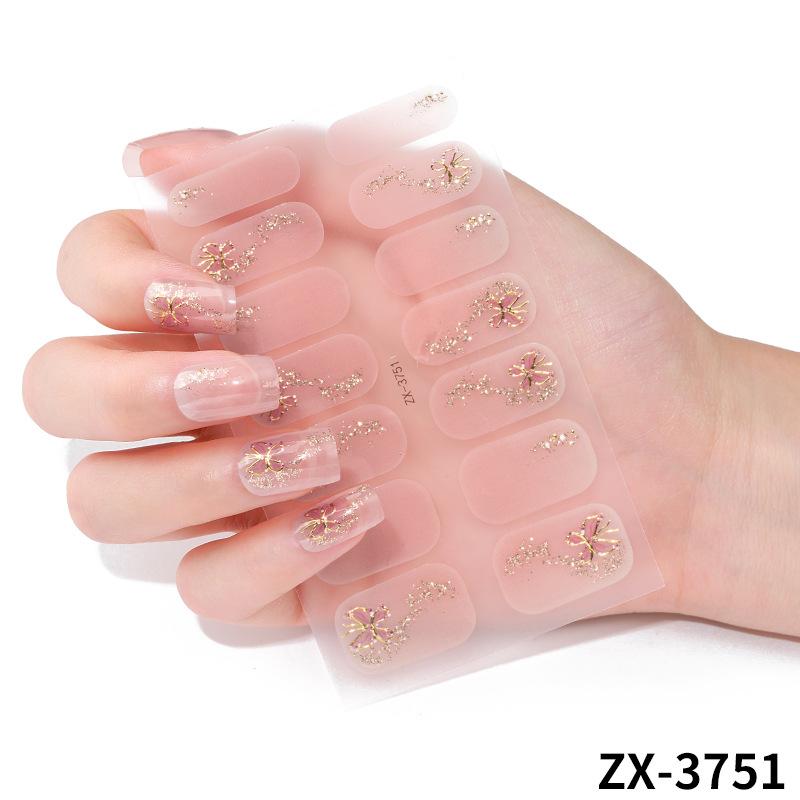 Nail Art Stickers 3D Color Diamond Smudged Nail Polish Film Nail Art Stickers INS Waterproof Nail Stickers