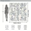 Vintage Blue Floral Shower Curtain Waterproof Fabric Bathroom Curta Bird Butterfly Toile Print Bath Screen Divider Home Decor