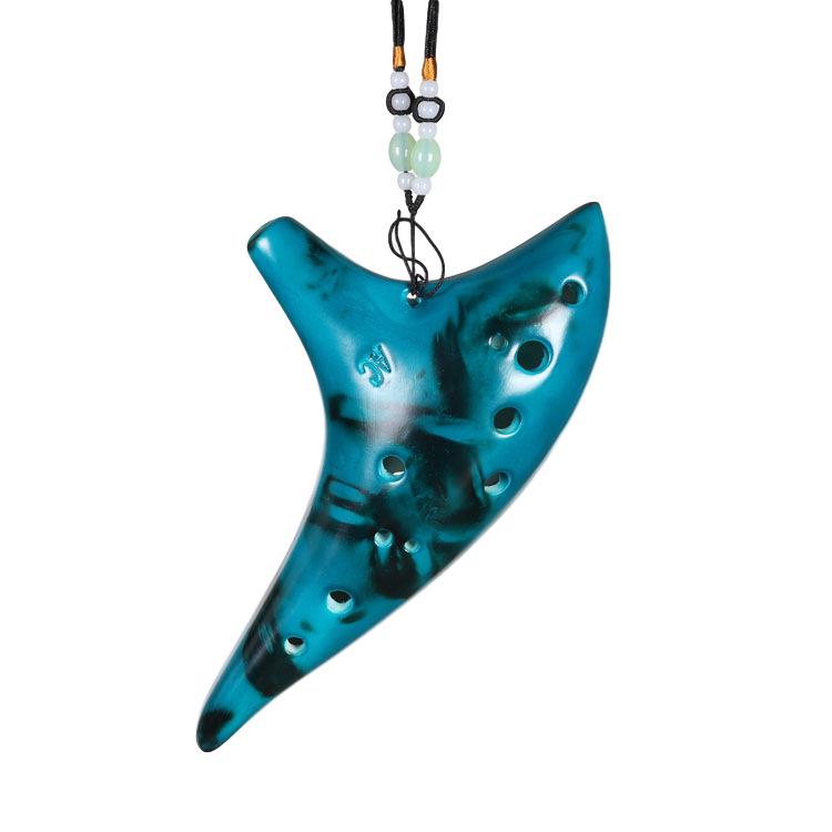 12-Hole Alto C Key Ocarina for Beginners - Straw Smoked Finish