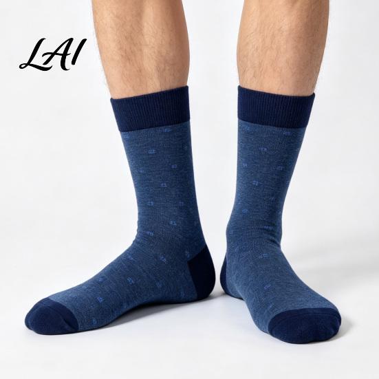 Everyday Cotton Crew Socks Men Argyle Socks Plus Size Colorful Striped Thick Dress Thickened Autumn Winter for Cold Weather Comfortable Non Binding