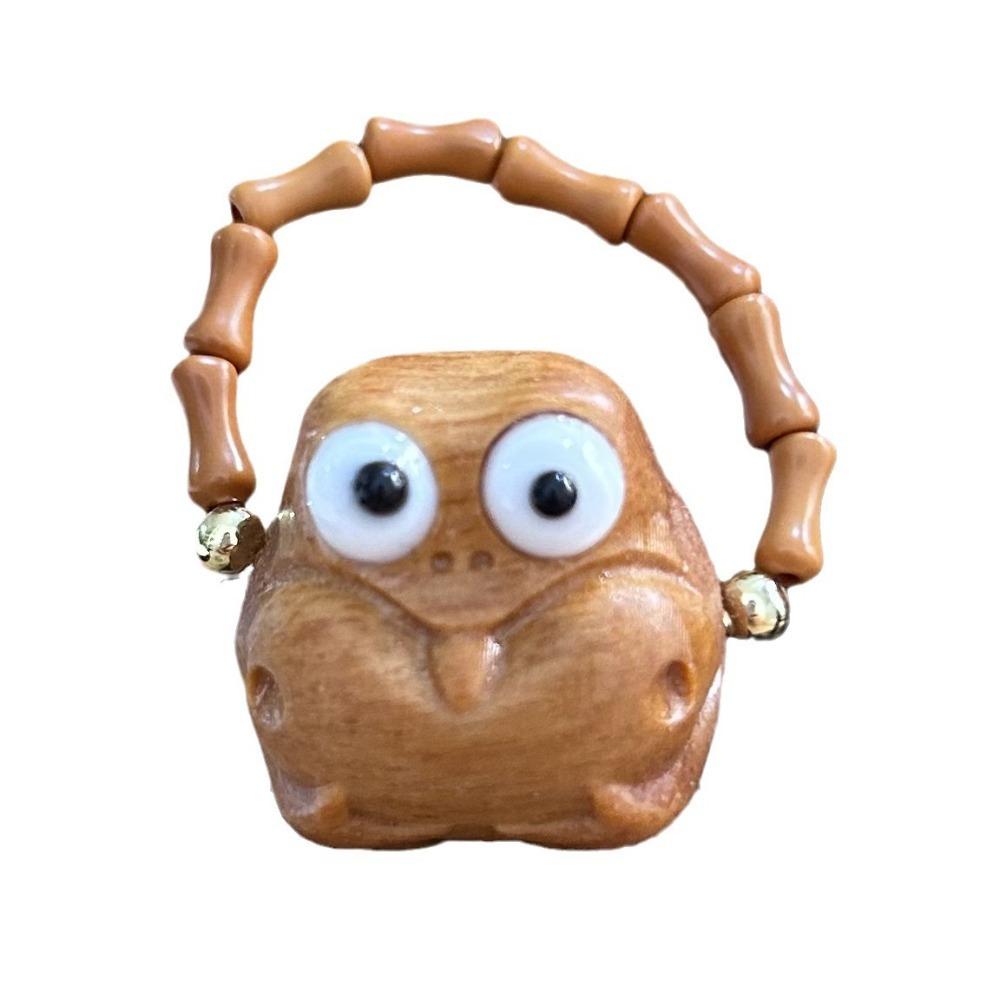 Ghost Funny Ring Adjustable Wood Beaded Rings Creative Sandalwood Ring  Unisex
