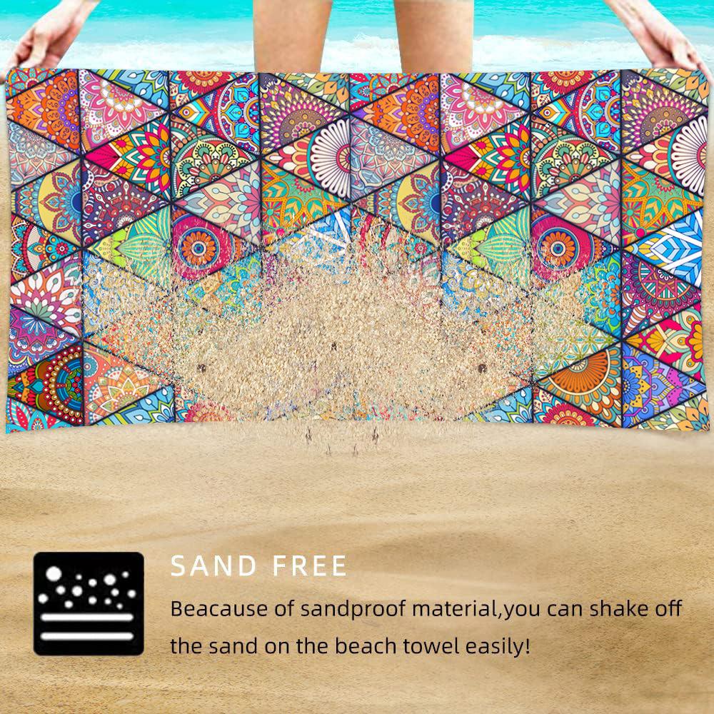 Double-sided Pile Beach Towel Microfiber Printed Sports Towel Absorbent Bath Towel