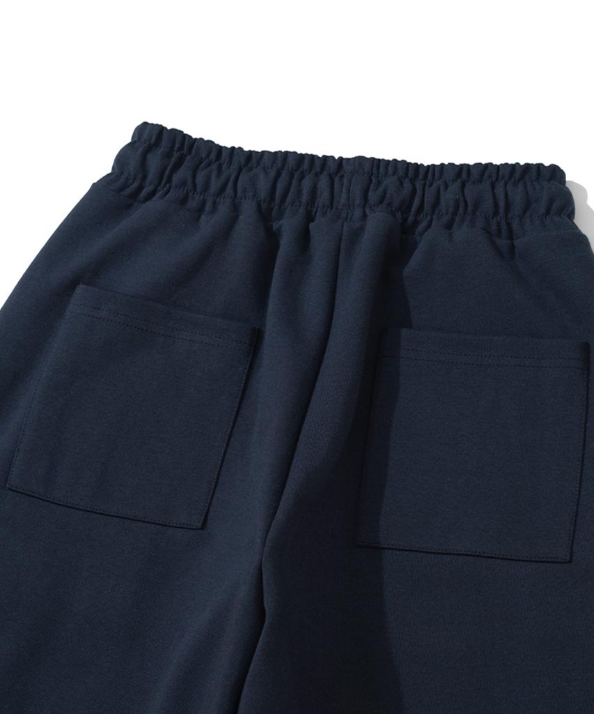 KNITTED Curved Training Pants Navy