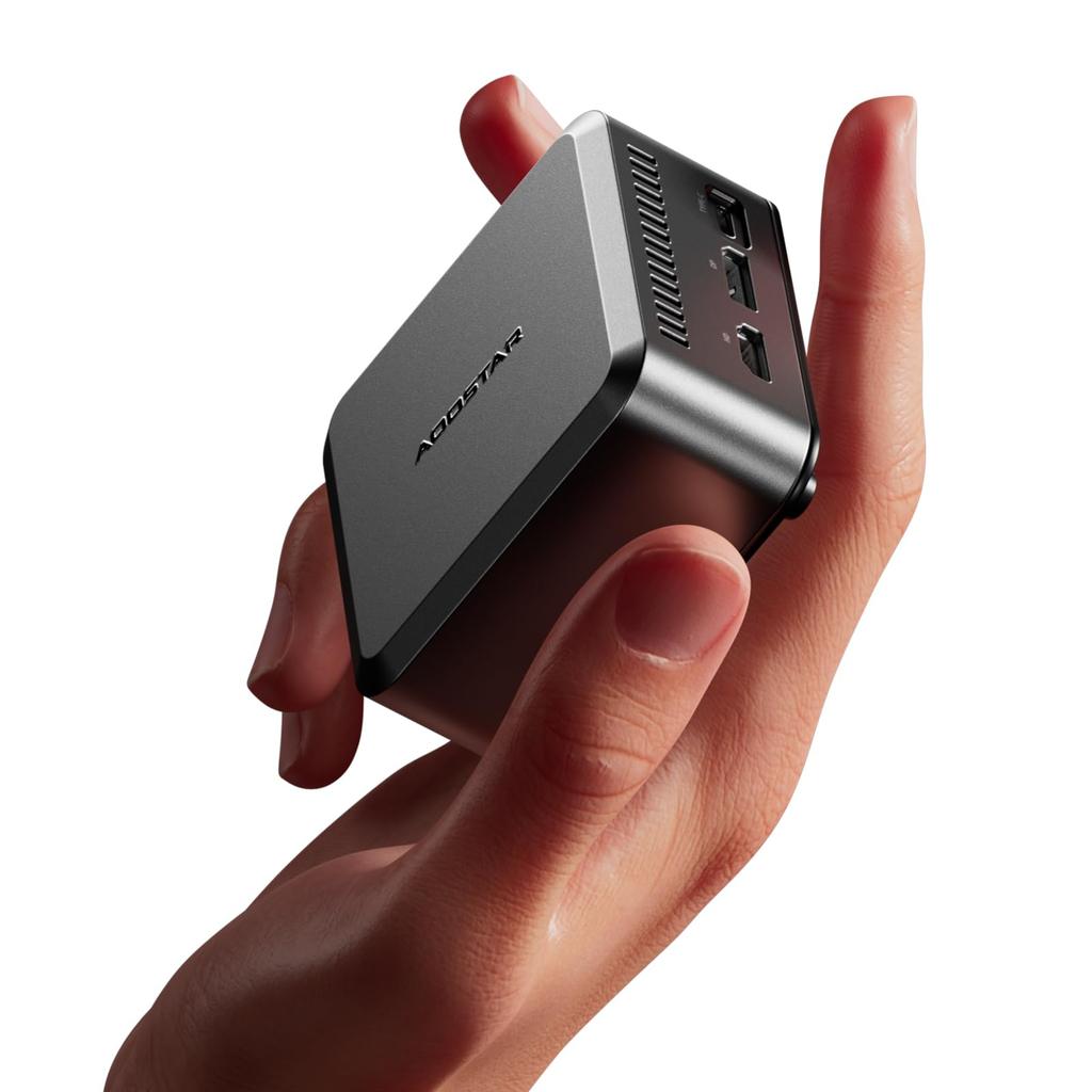 AOOSTAR Mini PC N150 LPDDR5 N1 Pro Mini PC Win 11 Pro Maximum Frequency Full Function 3 Screens 4K 60Hz Simultaneous Small PC 12GB+512GB SSD, 4C/4T