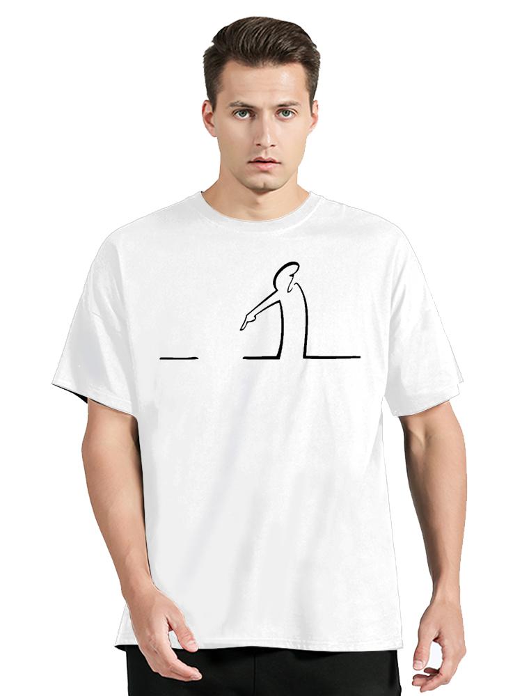 La Linea The Line Osvaldo Cavandoli TV Men's T-shirt Fashion Harajuku Cotton Tshirt Clothing Oversized Tops Tees