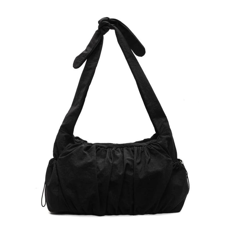 

Nyl Solid Zipper Casual Shoulder Bags Simple High Quality Bag for Women 2026 Versatile Fashiable Crossbody Bags чёрный