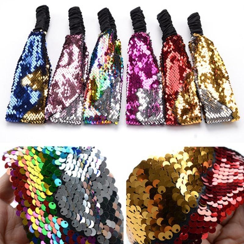 Sequin Hair Bands Headbands Double-sided Sequin Children Hairbands