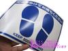 AMUSE "Please Keep Your Space Away" Social Distancing Floor Sign Stickers (Size 215 X 290mm, White, Blue) Set of 10
