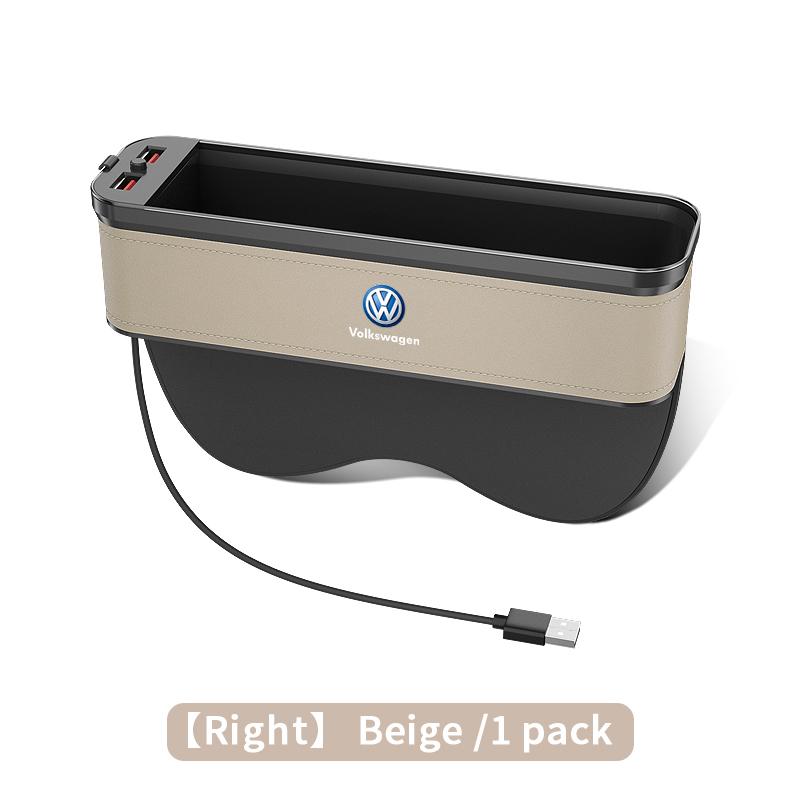 Car USB Charging Multifunction Seat Crevice Storage Box For Volkswagen Amarok Tiguan Polo Jetta GTI Golf Passat Touareg Magotan