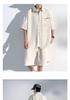 Men's Ice Silk Breathable Short Sleeve Shirt & Shorts Set - Versatile Summer Sports Casual Wear