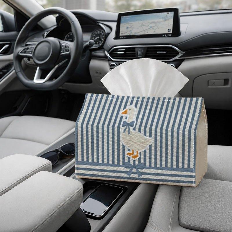 2D Flat 1pc Scandinavian Minimalist Animal-Decorative Tissue Box, Goose Stripe Easy-For Home, for party, Car, Kitchen & Bathroom-Tissue Holder for Eve