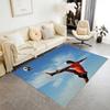 Soccer Ball Stormy Sky Floor Mat Perfect for Dining Room Outdoor Entryway Balcony Anti-slip Rug Anime Office Decor Spiritual Gift