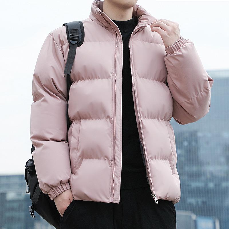 Padded-on Men's Autumn and Winter New Products, Street Tide Brand Solid Color Bread Clothes, Simple Thickened Padded Jacket, Warm Jacket