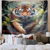 Tiger In The Snowstorm Tapestry Room Decoration Wall Hanging for Living Room Bedroom, Dormitory, Birthday and Christmas Gifts