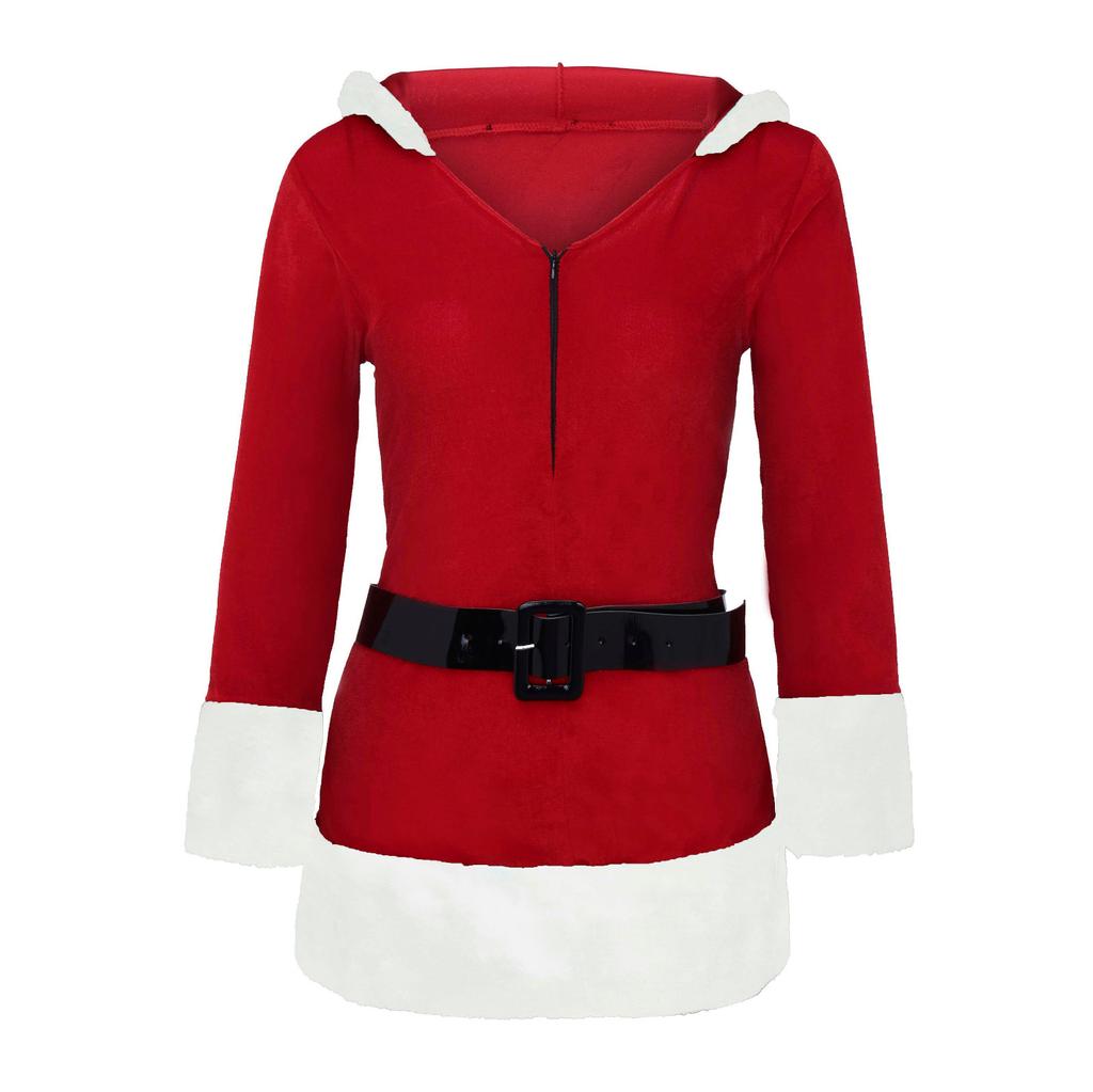 Women Sexy Hooded Plush Lingerie Babydoll Lace Thong Underwear Nightwear